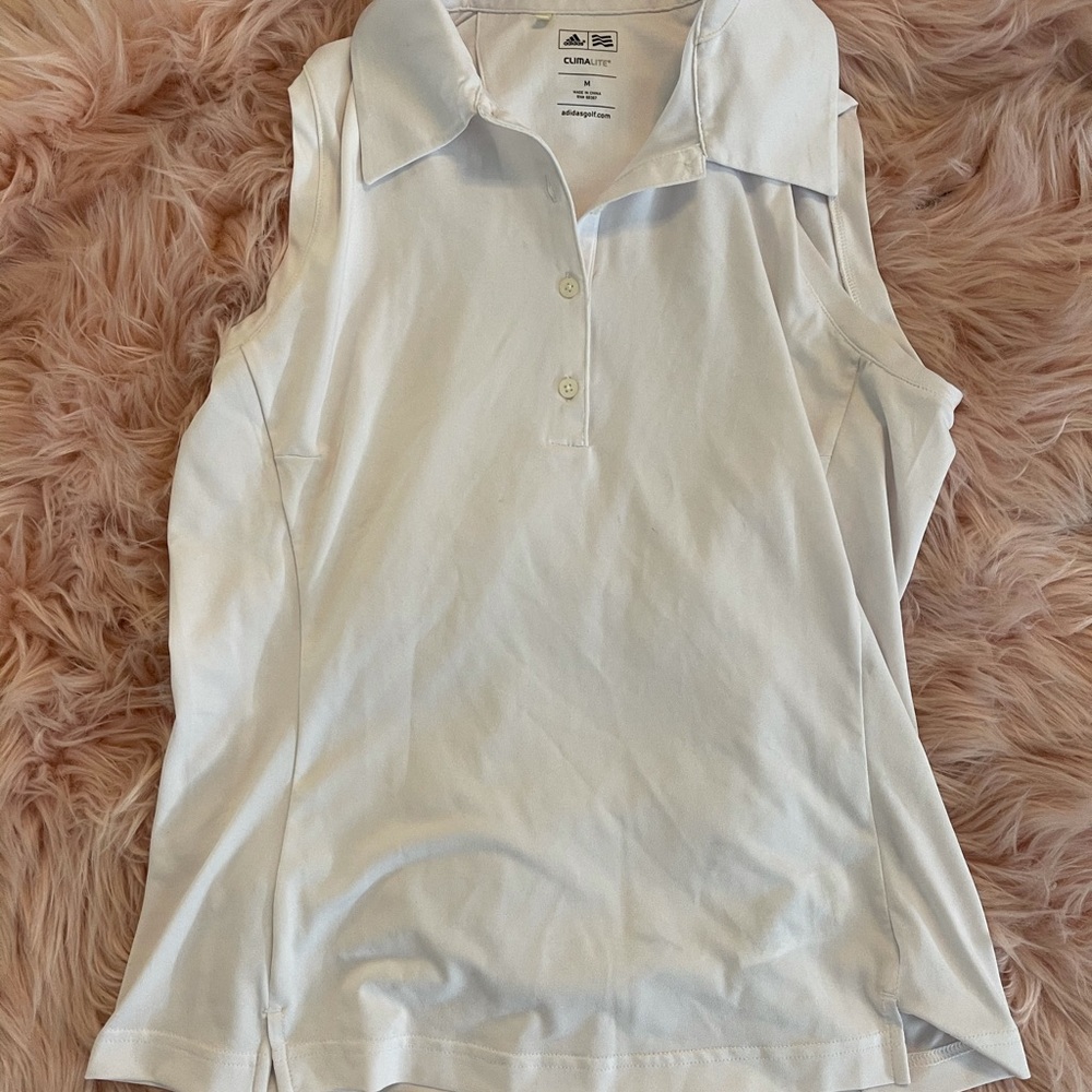 Athleta Adidas GO-TO PRIMEGREEN SLEEVELESS POLO - Picture 6 of 8